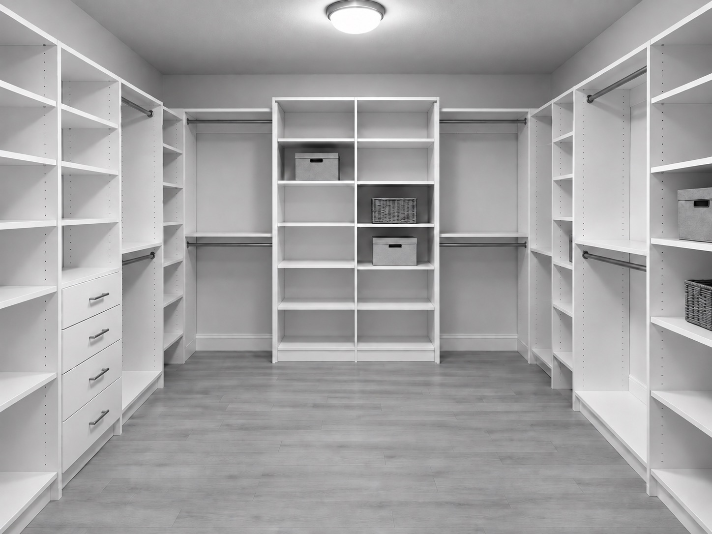 Modular systems — large walk-in closet