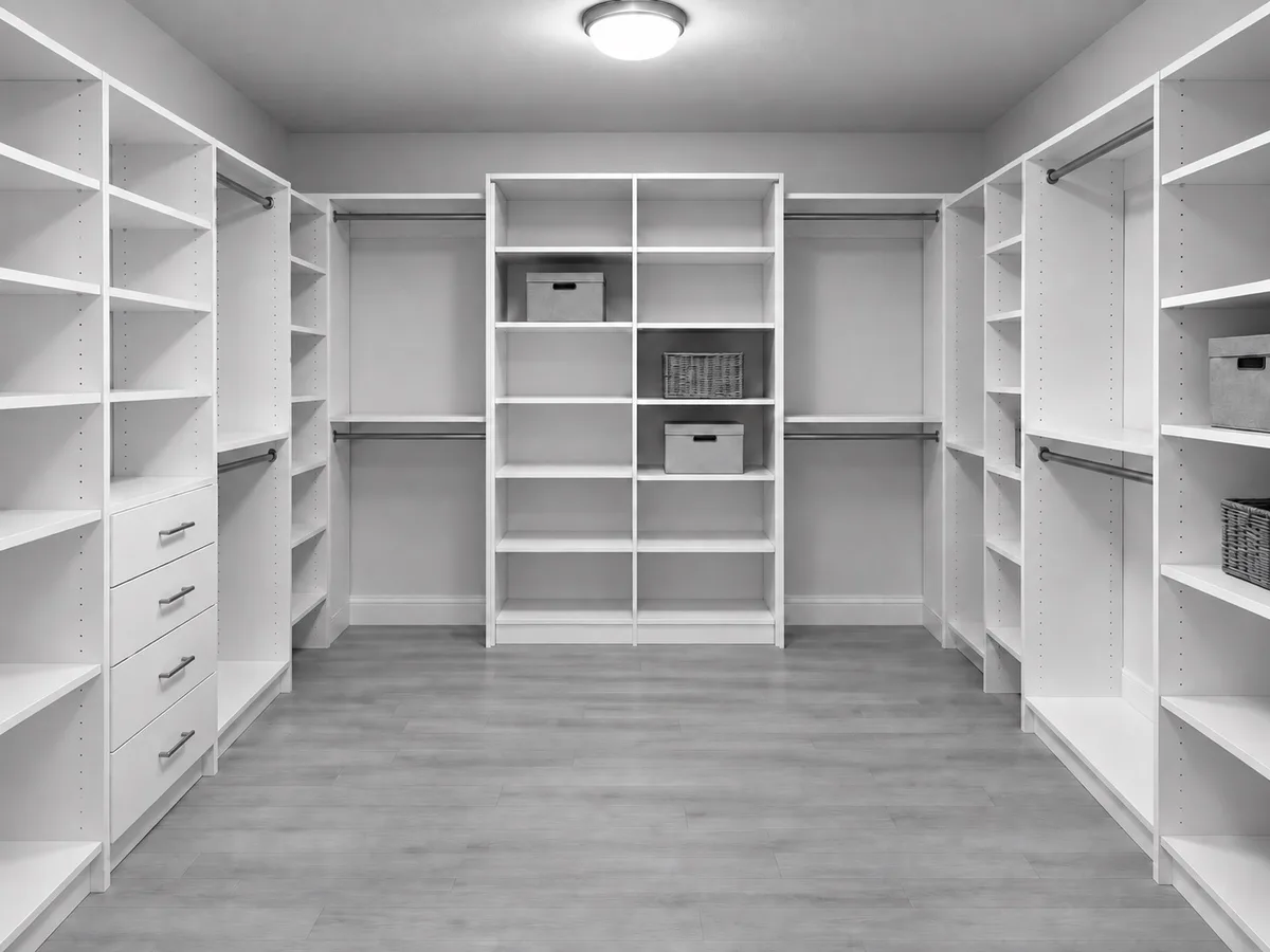 Modular systems — large walk-in closet